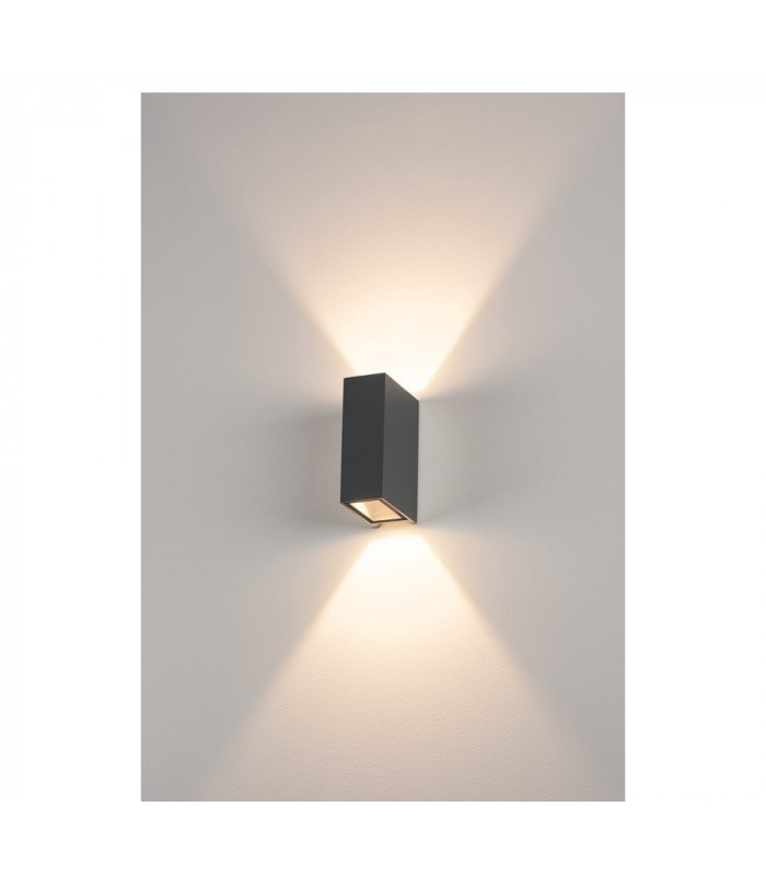 Square, Anthracite, 3.2W Cob Led, 3000K, Ip44, Up, Down