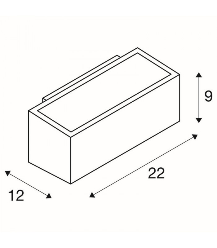 Outdoor Square Wall Light, Anthracite, Led, 1X3W, 3000K, Ip44