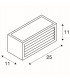 Outdoor Square Wall Light, Anthracite, Led, 1X3W, 3000K, Ip44, E27
