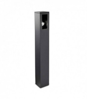 1 Light Outdoor Tall Bollard Light Urban Grey IP65, GU10