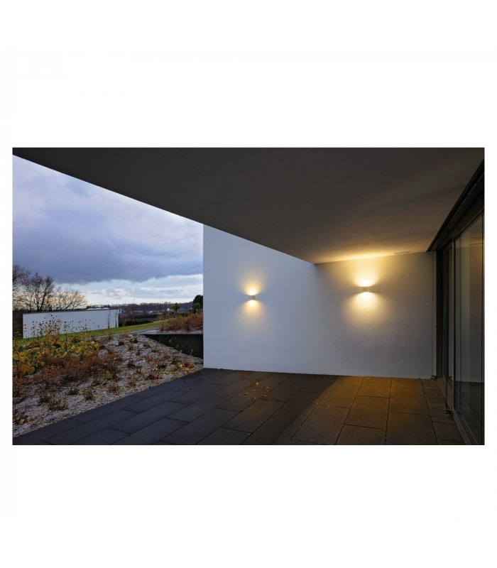 2 Light Wall Light, White, Gx53, Ip44