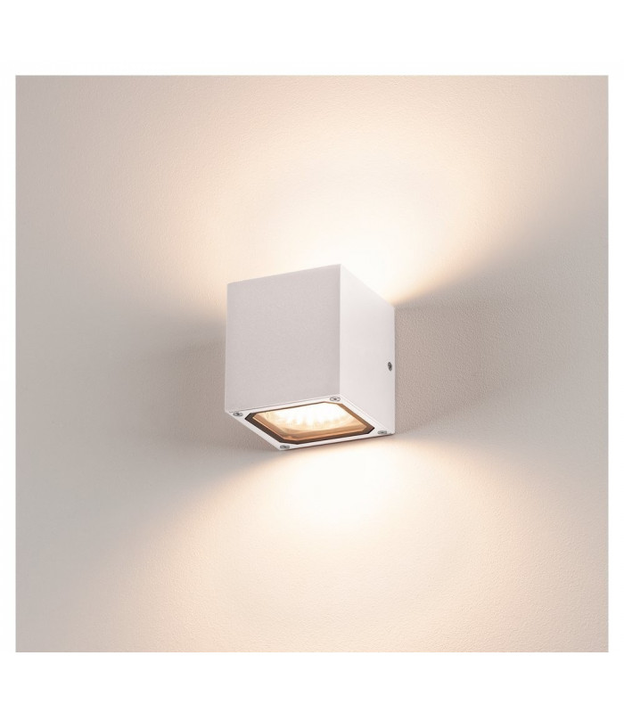 2 Light Wall Light, White, Gx53, Ip44