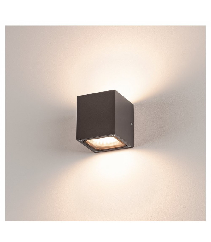 2 Light Wall Light, Anthracite, Gx53, Ip44