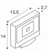 LED Outdoor Surface-Mounted Wall Light, 11W, Black, 4000K, IP65