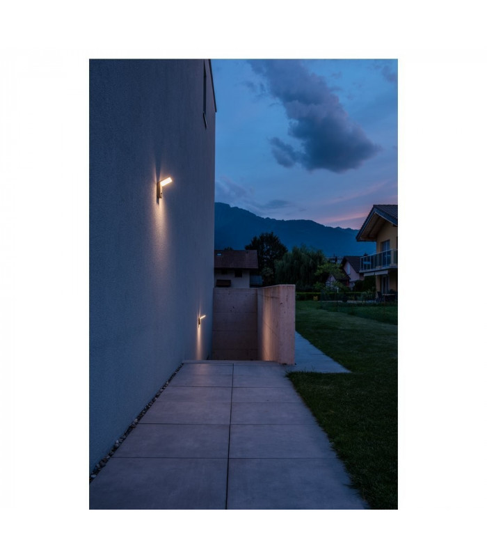 Wall Light, Anthracite, Smd Led, 3000K, Ip44, With Motion Sensor
