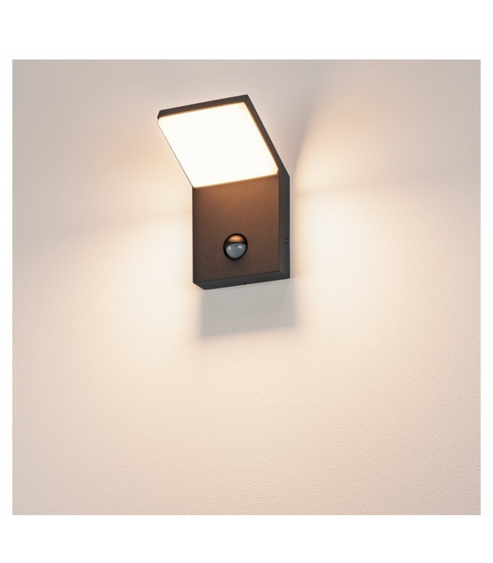 Wall Light, Anthracite, Smd Led, 3000K, Ip44, With Motion Sensor