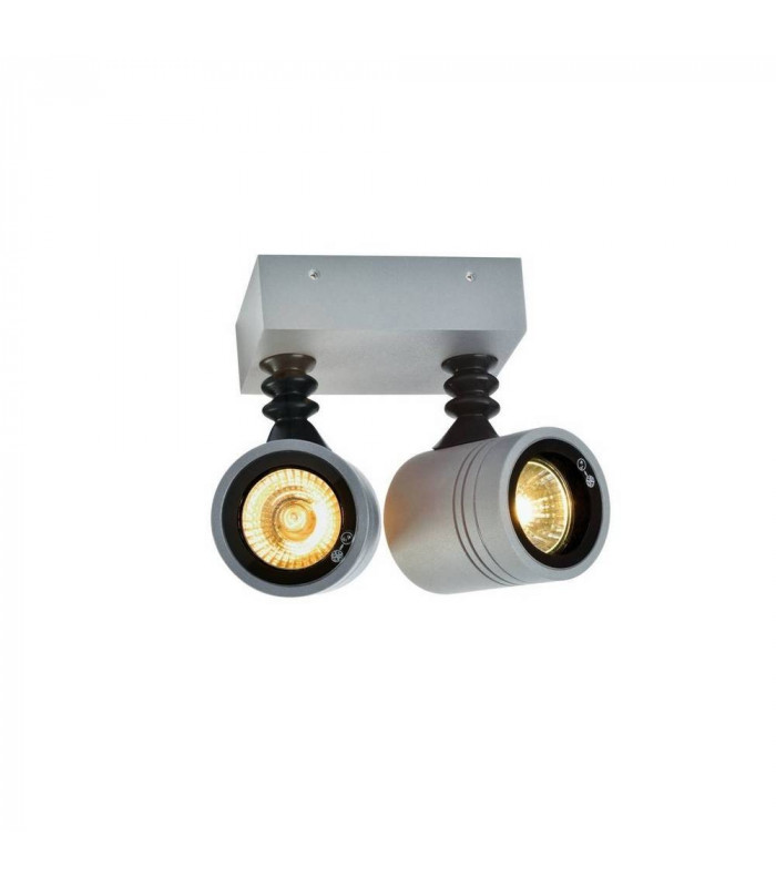 Outdoor 2 Light Spot, Silver-Grey, Gu10, Ip55