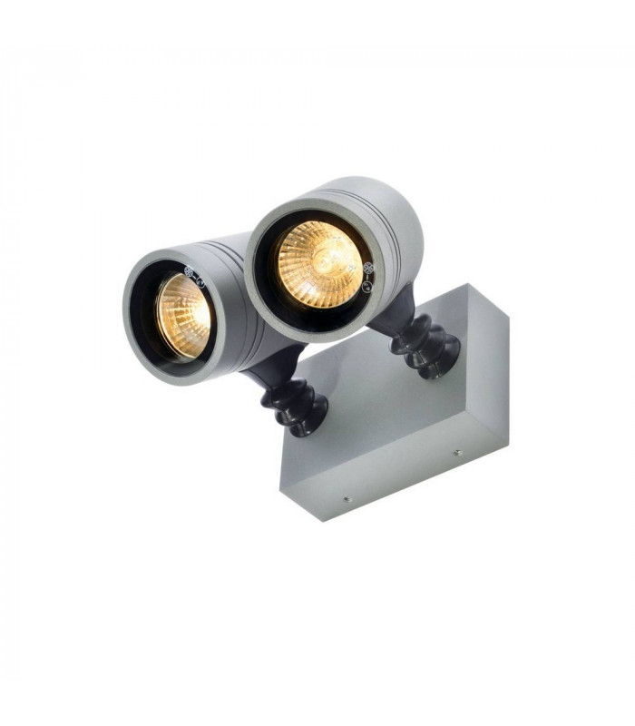 Outdoor 2 Light Spot, Silver-Grey, Gu10, Ip55