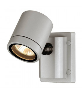 1 Light Wall Light, Silver-Grey, Gu10, Ip55
