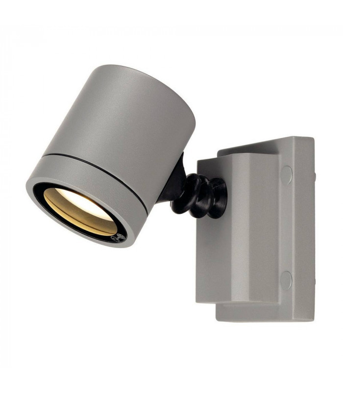 1 Light Wall Light, Silver-Grey, Gu10, Ip55