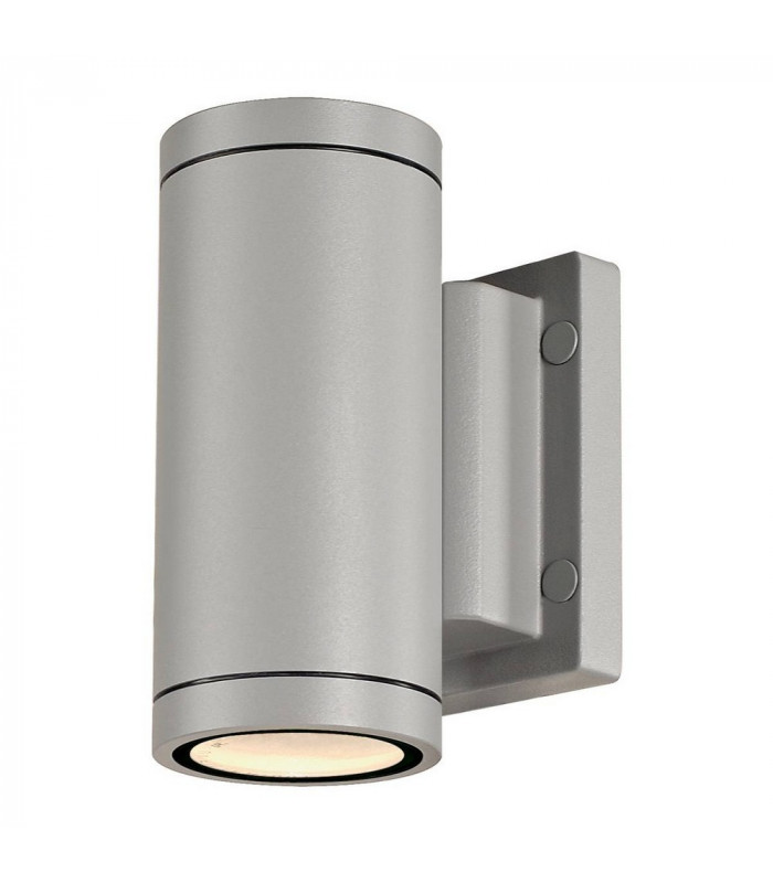 2 Light Wall Light, Silver-Grey, Gu10, Max 35W, Ip55