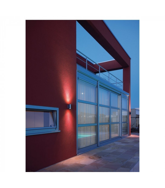 2 Light Wall Light, Silver-Grey, Gu10, Max 35W, Ip55