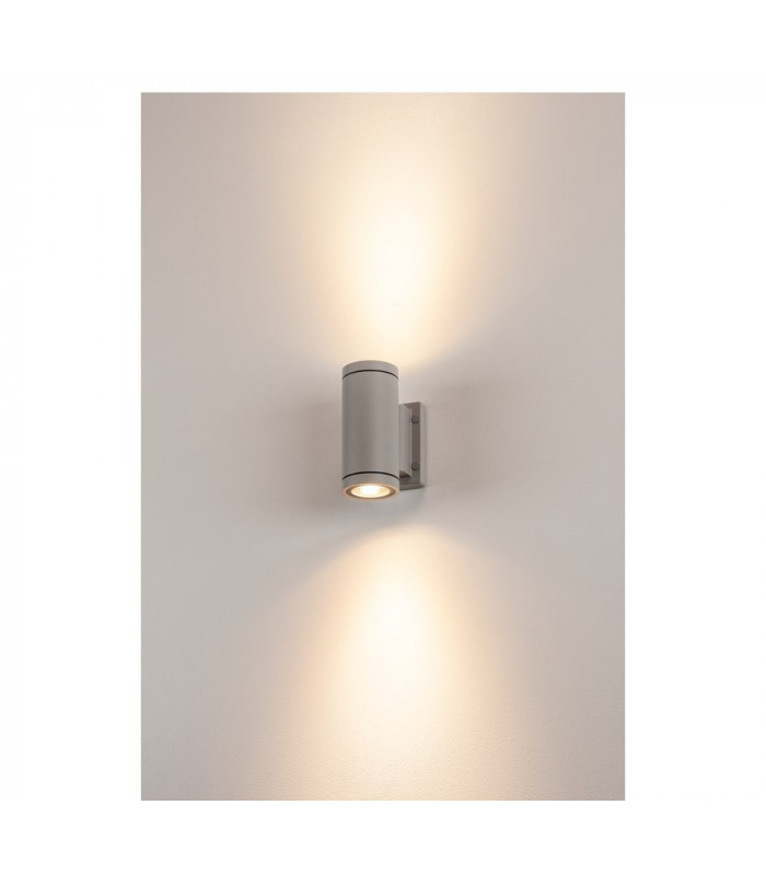 2 Light Wall Light, Silver-Grey, Gu10, Max 35W, Ip55