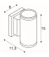 2 Light Wall Light, Anthracite, Gu10, Max 35W, Ip55