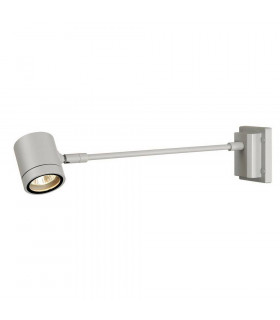 1 Light Picture Wall Light Straight, Silver-Grey, Gu10, Ip55