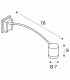 1 Light Picture Wall Light Curve, Anthracite, Gu10, Ip55