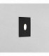 LED 1 Light Outdoor Recessed Marker Wall Light Black IP65