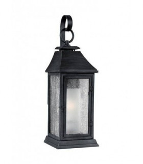 1 Light Outdoor Medium Wall Lantern Light Weathered Zinc IP44, E27