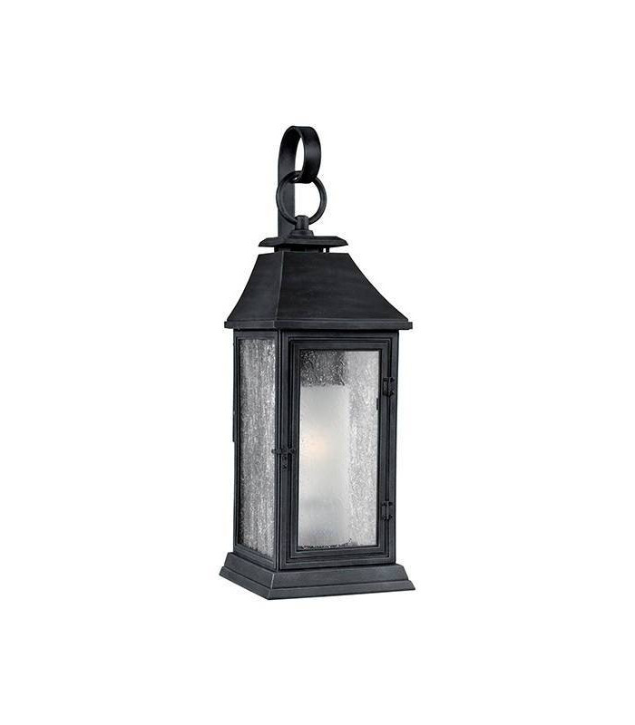 1 Light Outdoor Medium Wall Lantern Light Weathered Zinc IP44, E27