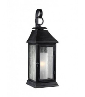1 Light Outdoor Small Wall Lantern Light Weathered Zinc IP44, E27