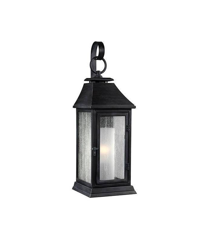 1 Light Outdoor Small Wall Lantern Light Weathered Zinc IP44, E27