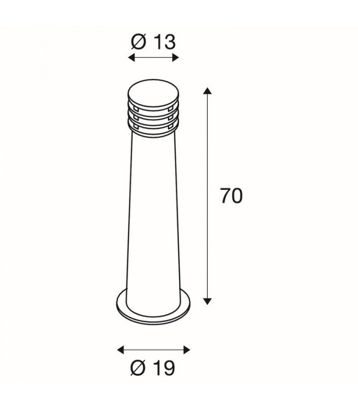 Round Floor Stand, Rusted Iron, 8.6W Cob Led, 3000K, Ip55
