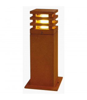 Square Floor Stand, Rusted Iron, 8.6W Cob Led, 3000K, Ip55