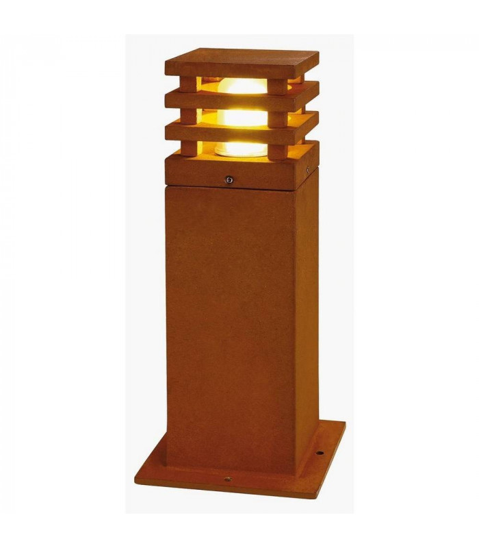 Square Floor Stand, Rusted Iron, 8.6W Cob Led, 3000K, Ip55