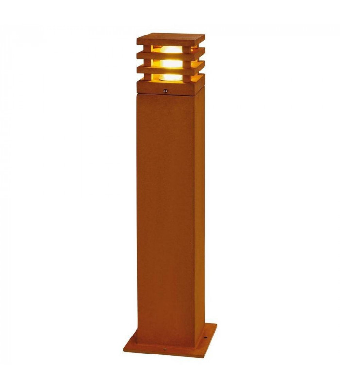 Square Floor Stand, Rusted Iron, 8.6W Cob Led, 3000K, Ip55