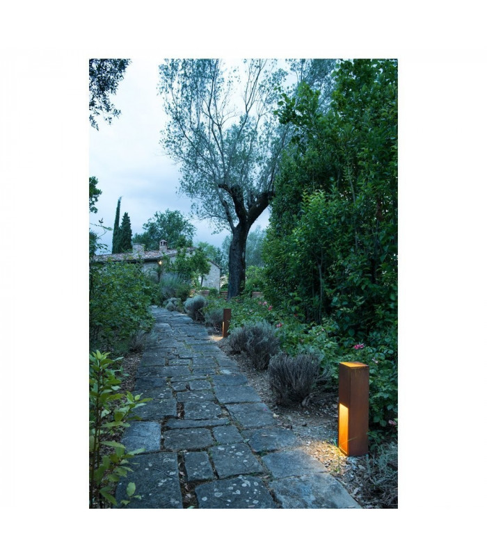 Floor Stand, Rusted Iron, 8.6W Cob Led, 3000K, Ip55