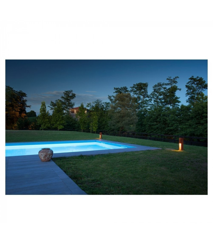 Floor Stand, Rusted Iron, 8.6W Cob Led, 3000K, Ip55