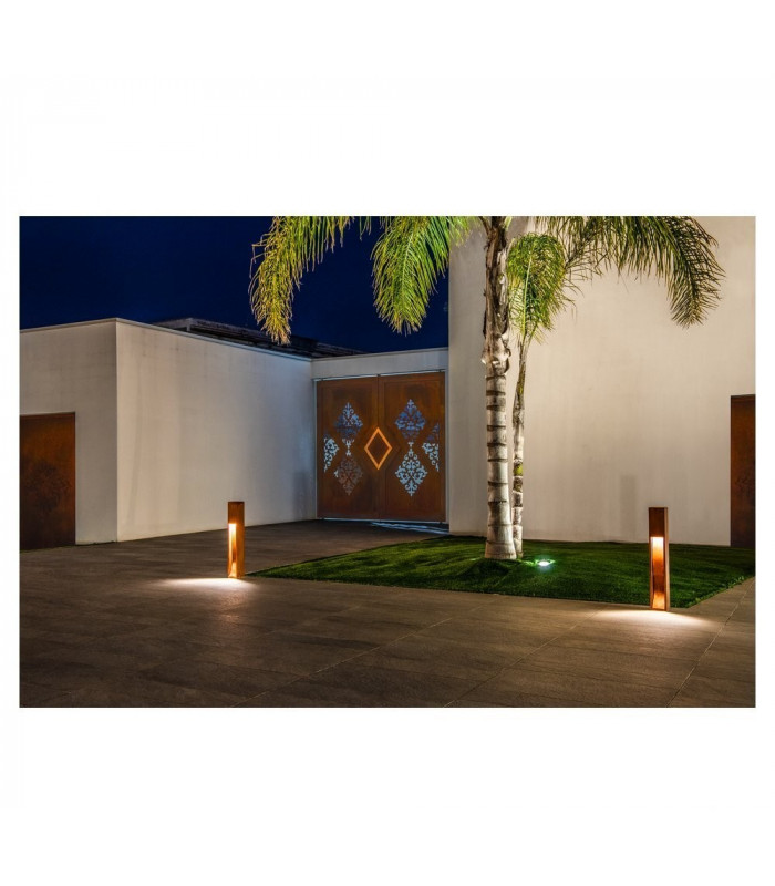 Floor Stand, Rusted Iron, 8.6W Cob Led, 3000K, Ip55