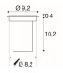 LED Ground Light Fitting, Round, Stainless Steel 316, 3000K, 12-25V, Ip67