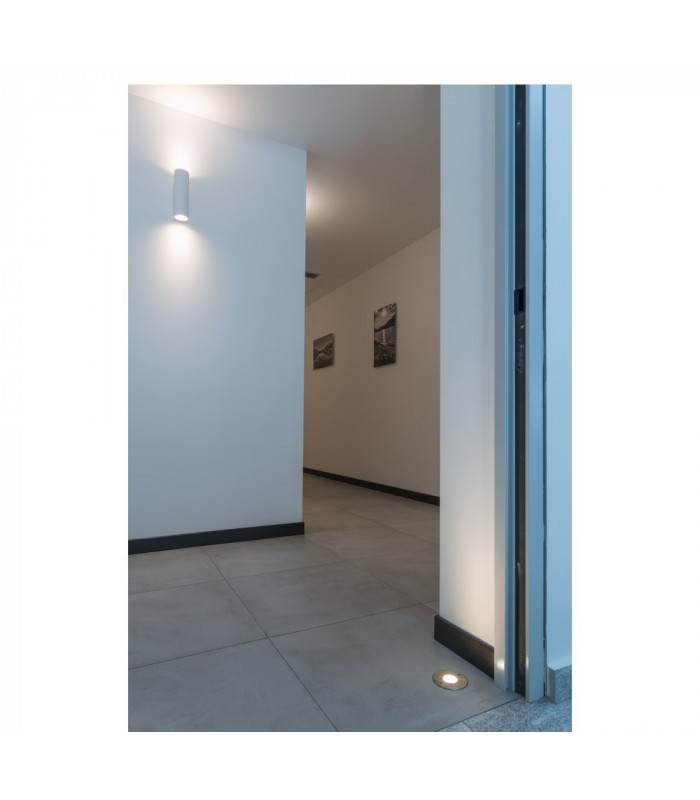 LED Ground Light Fitting, Round, Stainless Steel 316, 3000K, 12-25V, Ip67