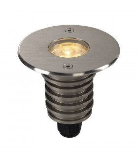 LED Ground Light Fitting, Round, Stainless Steel 316, 3000K, 230V, Ip67