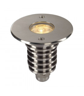 LED Ground Light Fitting, Round, Stainless Steel 316, 3000K,230V,Ip67