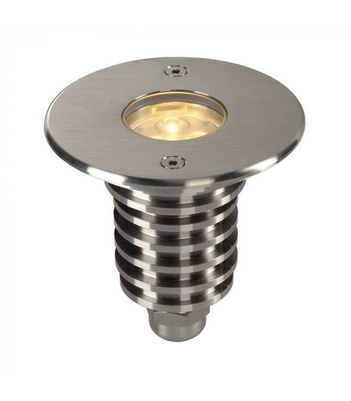 LED Ground Light Fitting, Round, Stainless Steel 316, 3000K,230V,Ip67