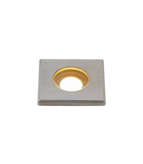 Ground Light Fitting, Square, Stainless Steel 316, 2W Led, 3000K,, IP67