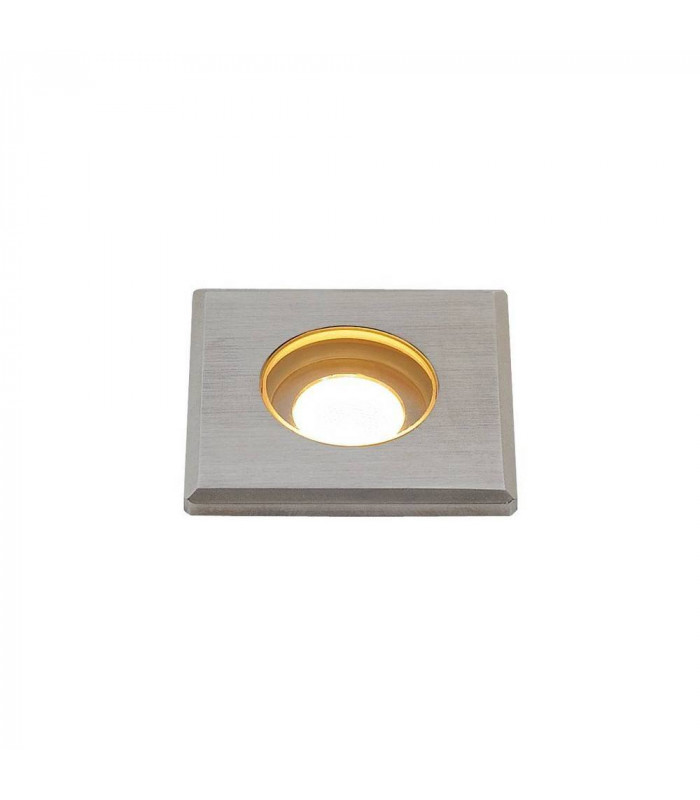 Ground Light Fitting, Square, Stainless Steel 316, 2W Led, 3000K,, IP67