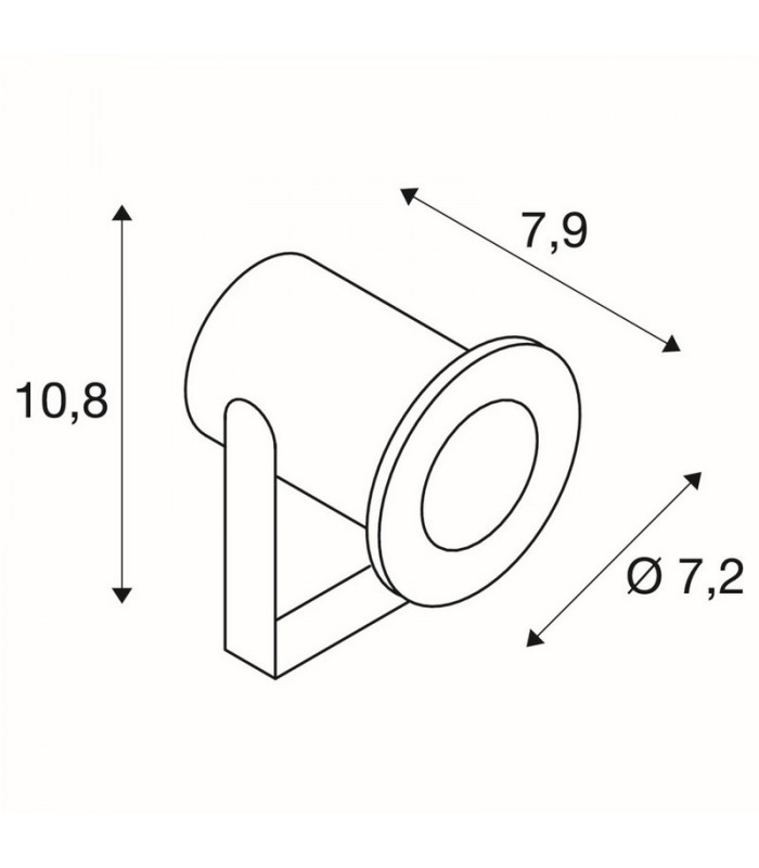 Led Projector Light, Stainless Steel 316, 3000K, 230V, IP67