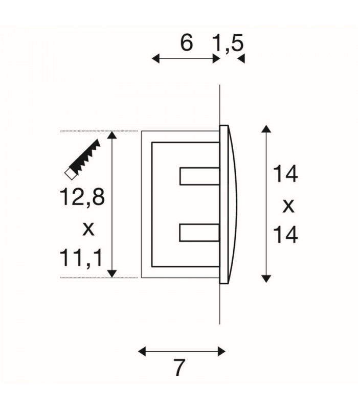 LED Recessed Wall Light, White, IP55