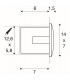 LED Recessed Wall Light, White, IP55