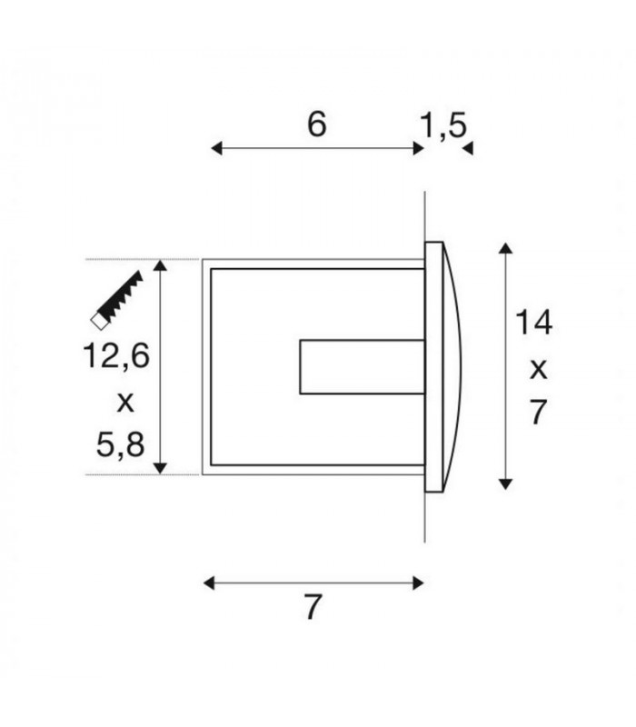 Recessed Wall Light, Anthracite, Smd Led 3000K, Ip55