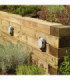 1 Light Outdoor Bulkhead Wall Light Polished Aluminium IP65, G9