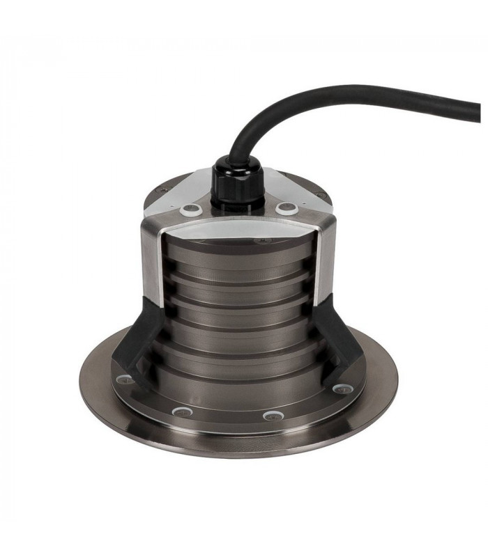LED Ground Light Fitting, Round, 17W, 24d, 3000K, IP67