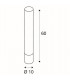 Floor Stand, Led, 2700K, White, H 10, 60 cm, IP55