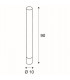 Floor Stand, Led, 2700K, White, H 10, 90 cm, IP55