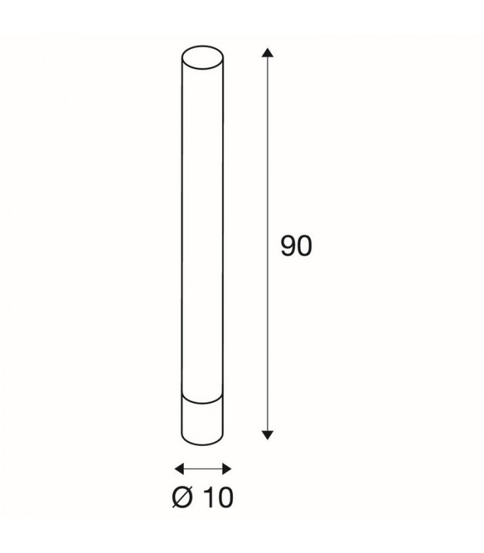 Floor Stand, Led, 2700K, White, H 10, 90 cm, IP55