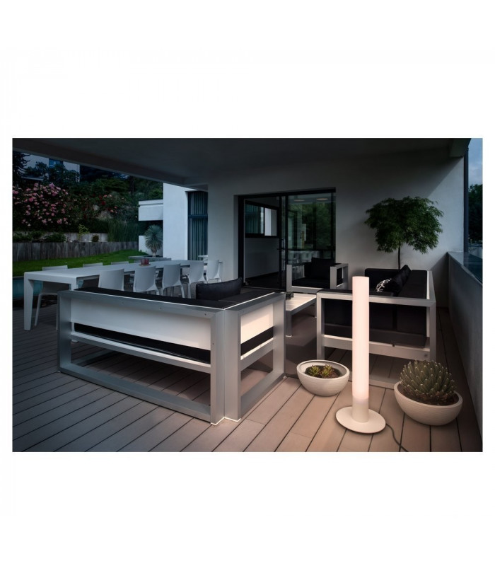Floor Stand, Led, 2700K, White, H 10, 90 cm, IP55
