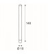 Floor Stand, Led, 2700K, White, H 10, 140 cm, IP55